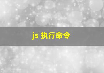 js 执行命令